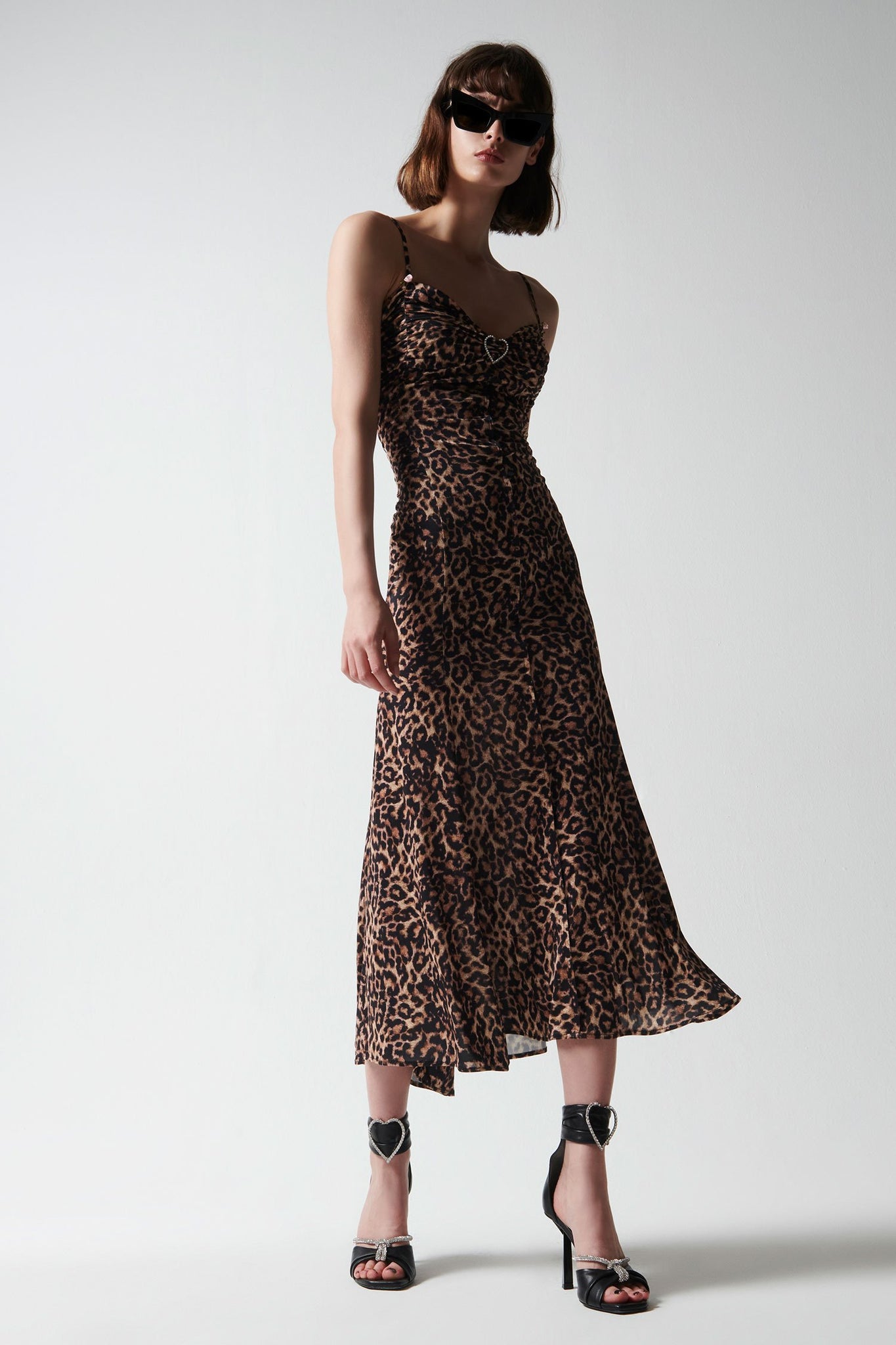 Abito Lungo Animalier Aniye By / Marrone - Ideal Moda