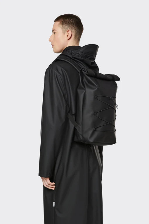 Zaino Velcro Rolltop Rains / Nero - Ideal Moda
