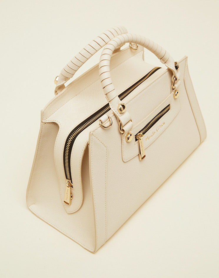 Borsa Mirama Medium con Logo Manila Grace / Beige - Ideal Moda