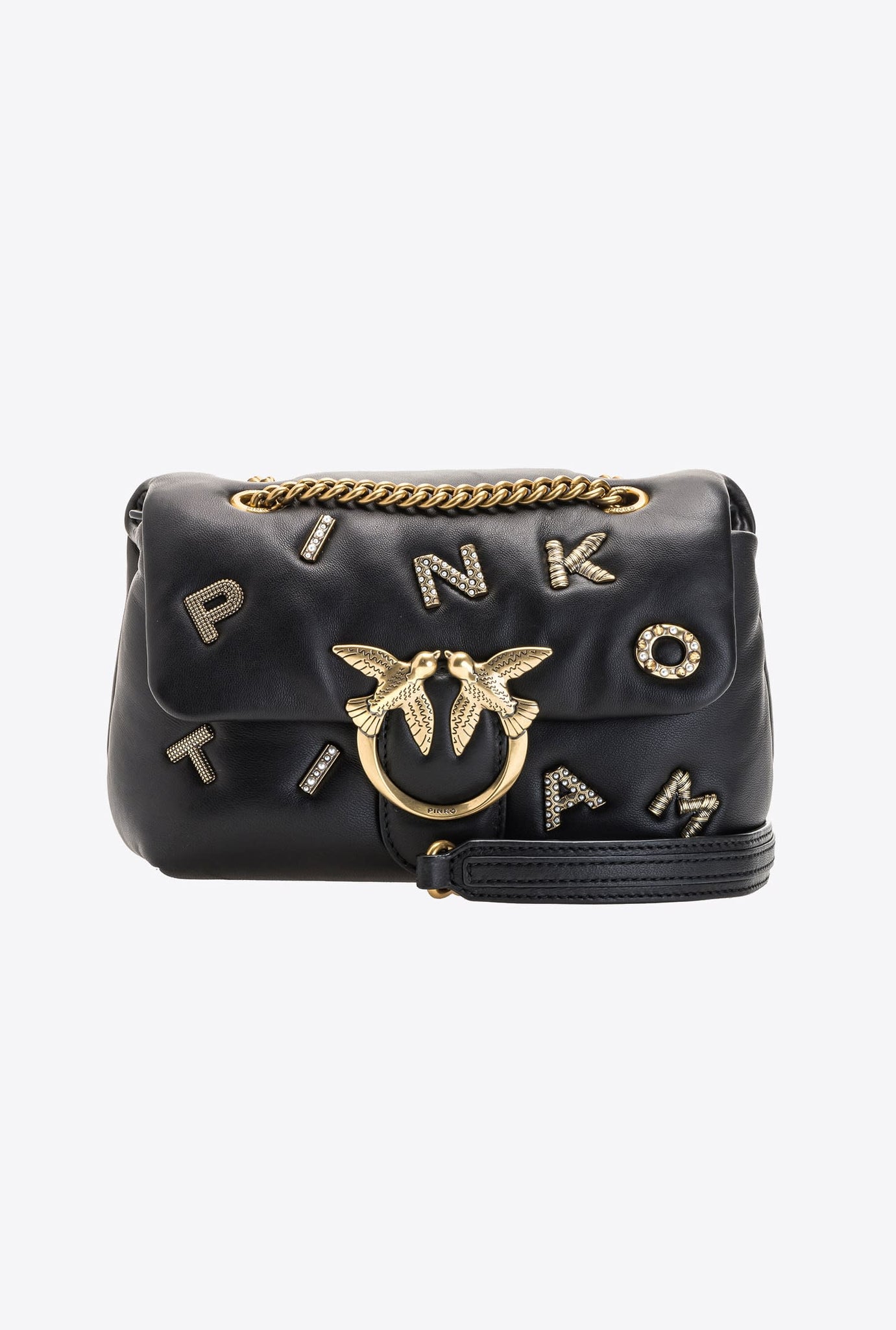 Borsa Pinko Love Mini Puff Logo / Nero - Ideal Moda