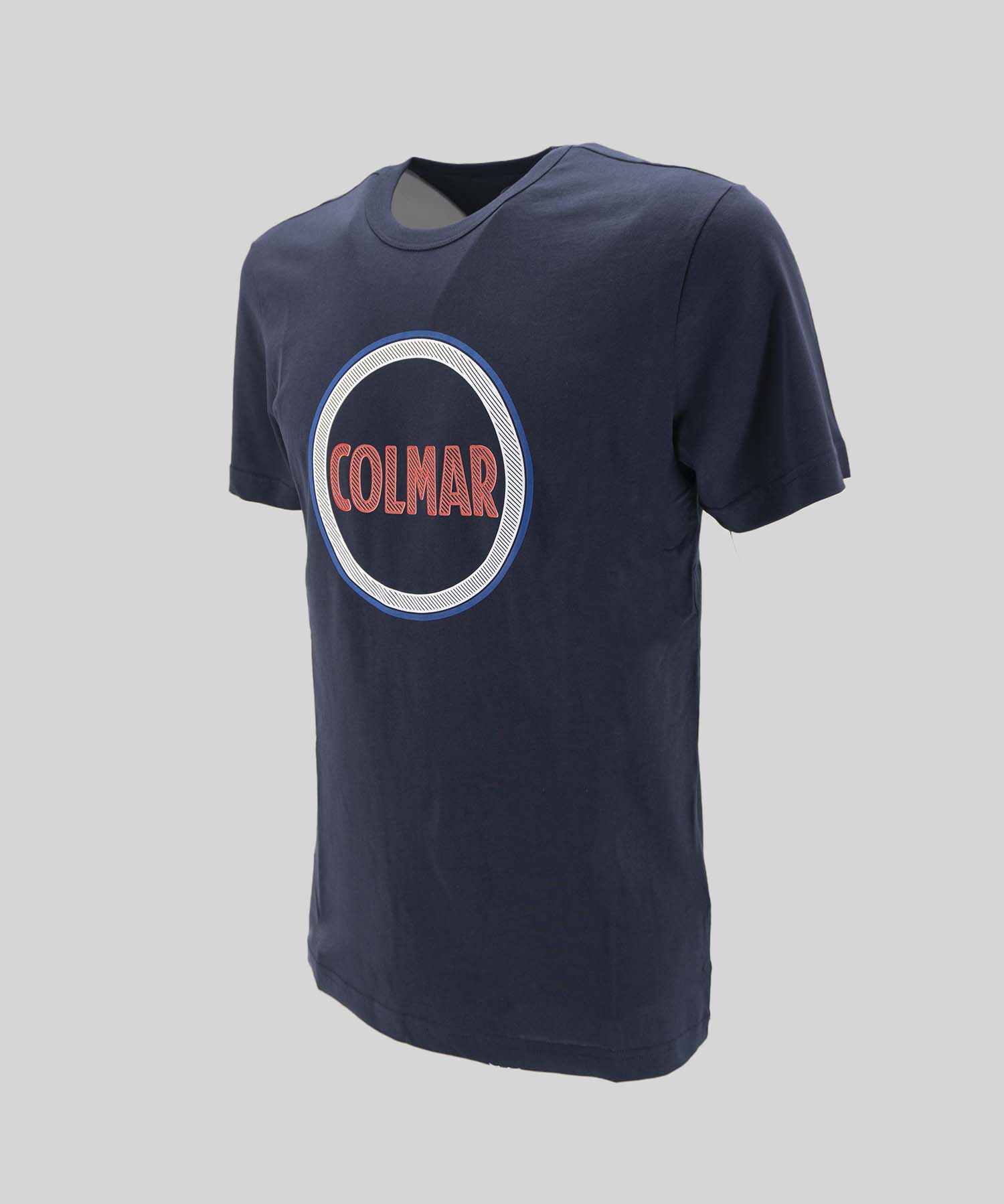 T-Shirt Girocollo con Stampa / Blu - Ideal Moda