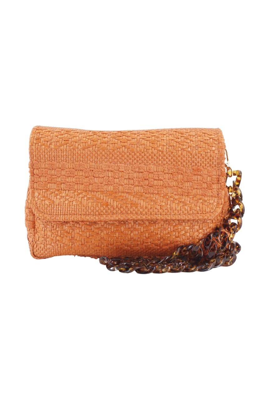 Borsa La Milanesa in Rafia / Arancione - Ideal Moda