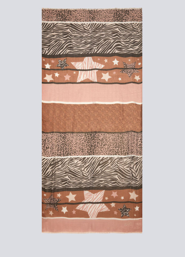 Stola Liu Jo a Fantasia / Beige - Ideal Moda