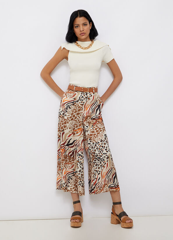 Pantalone Liu Jo in Raso / Beige - Ideal Moda