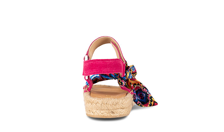 Sandalo Lagoa in Suede / Fucsia - Ideal Moda