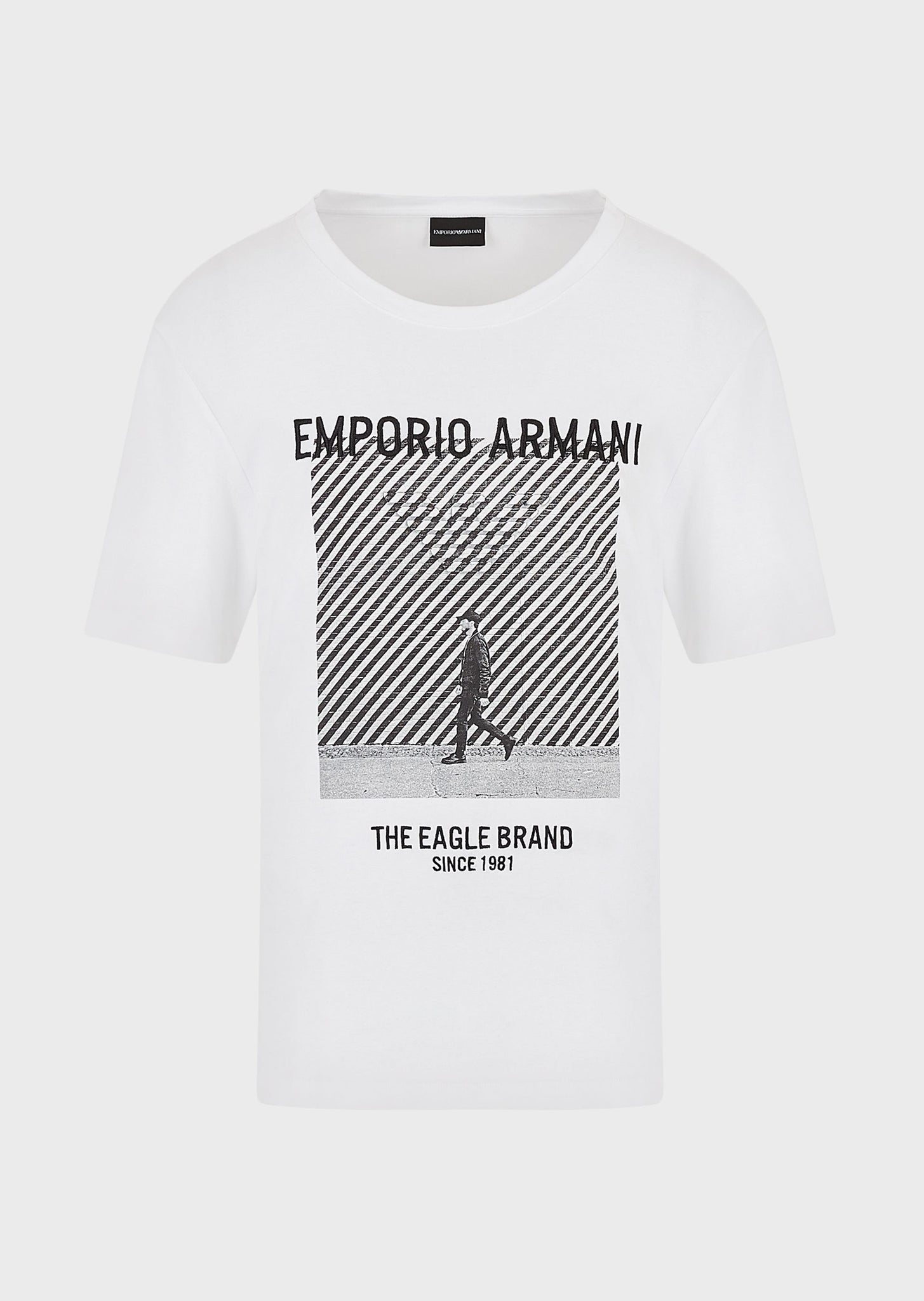 T-Shirt in jersey interlock con stampa fotografica / Bianco - Ideal Moda