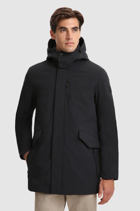 Giacca Woolrich in soft shell / Nero - Ideal Moda