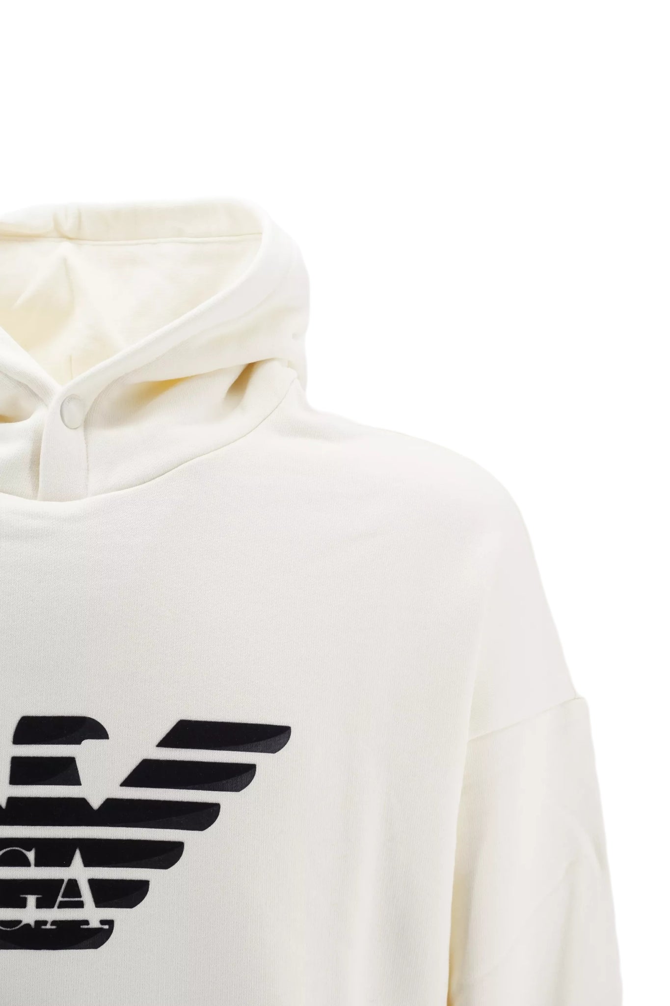 Felpa con Cappuccio e Logo Emporio Armani / Bianco - Ideal Moda