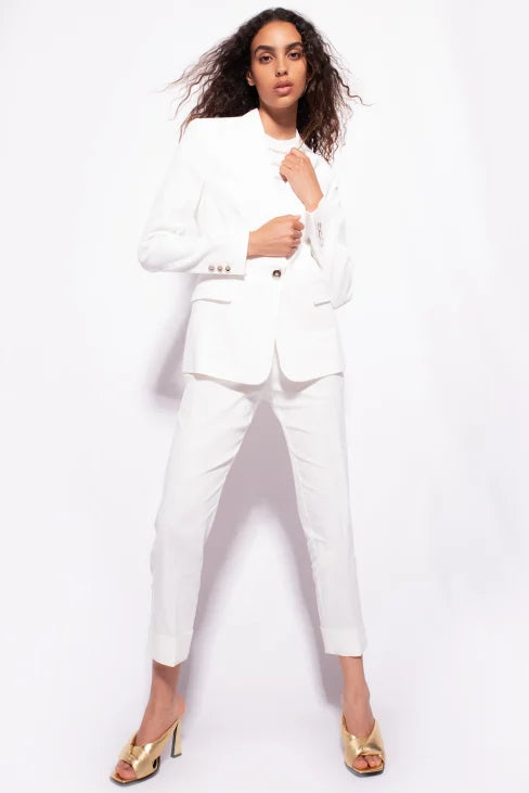 Giacca Monopetto in Lino Pinko / Bianco - Ideal Moda