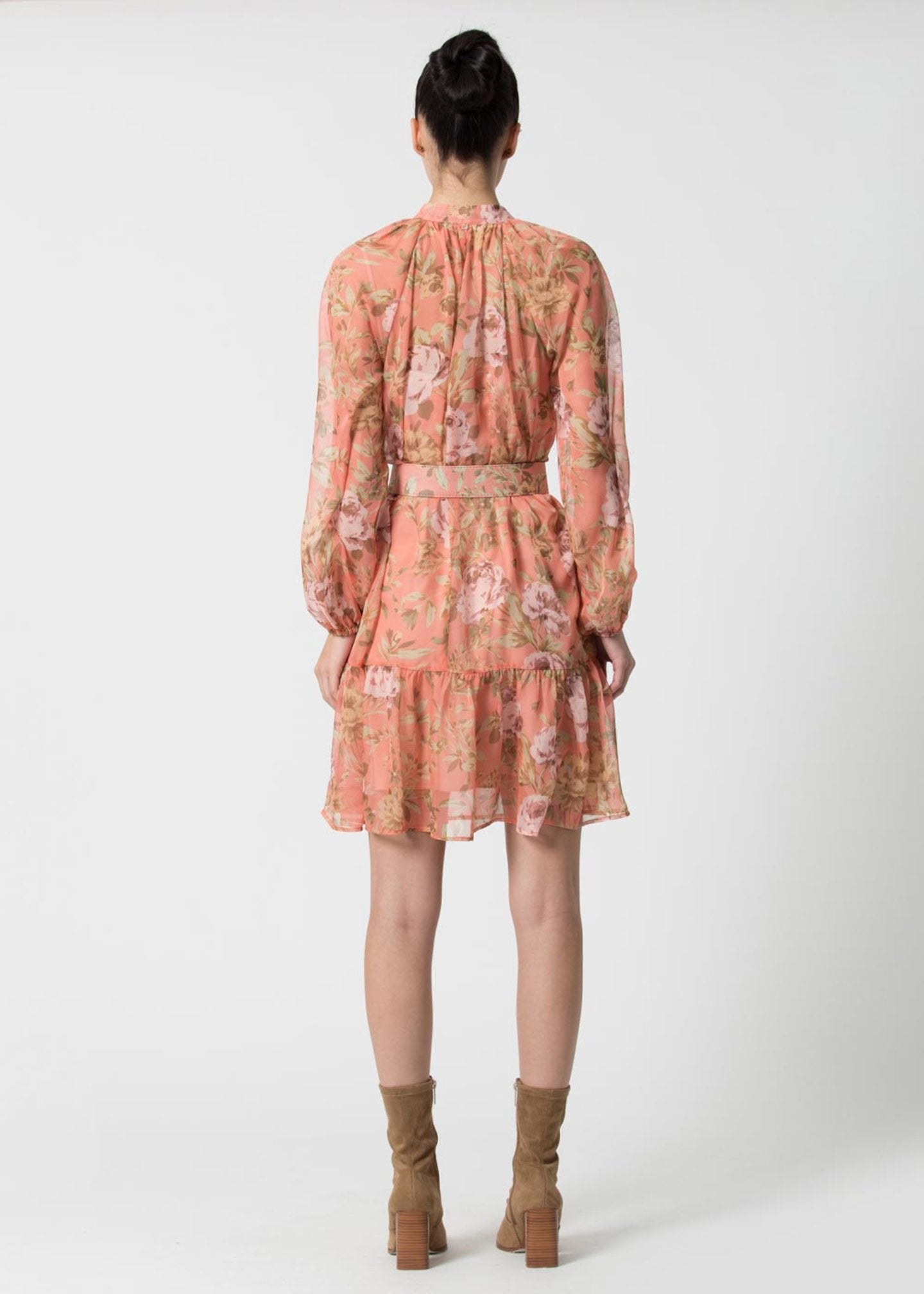 Abito Kocca con Fantasia / Rosa - Ideal Moda
