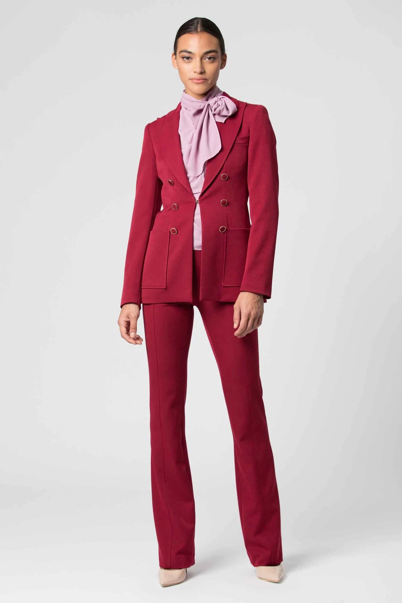 Giacca con Chiusura a Gancetto Kocca / Bordeaux - Ideal Moda