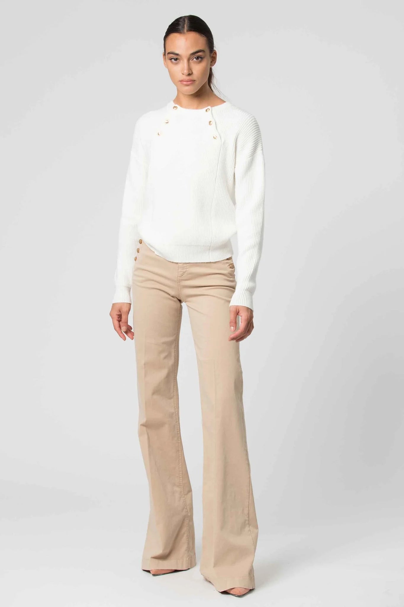 Maglia con Applicazioni Kocca / Bianco - Ideal Moda