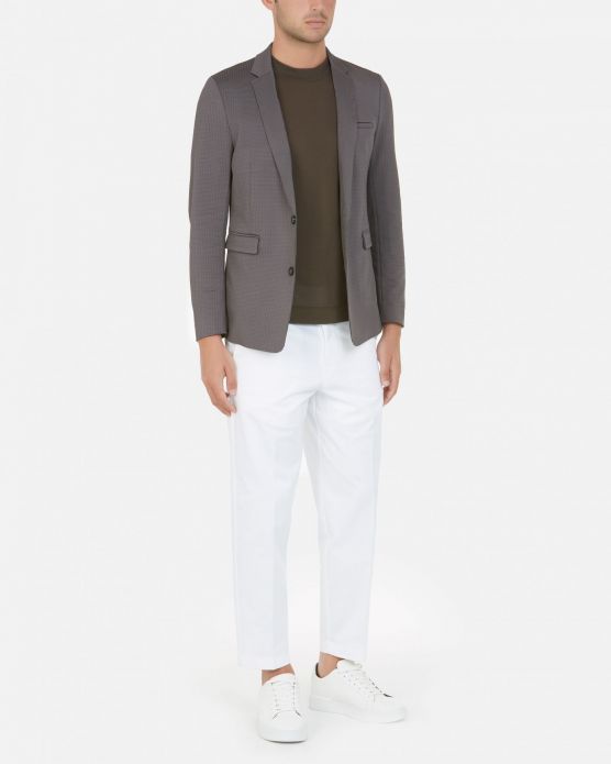 T-shirt in piquet di cotone / Marrone - Ideal Moda