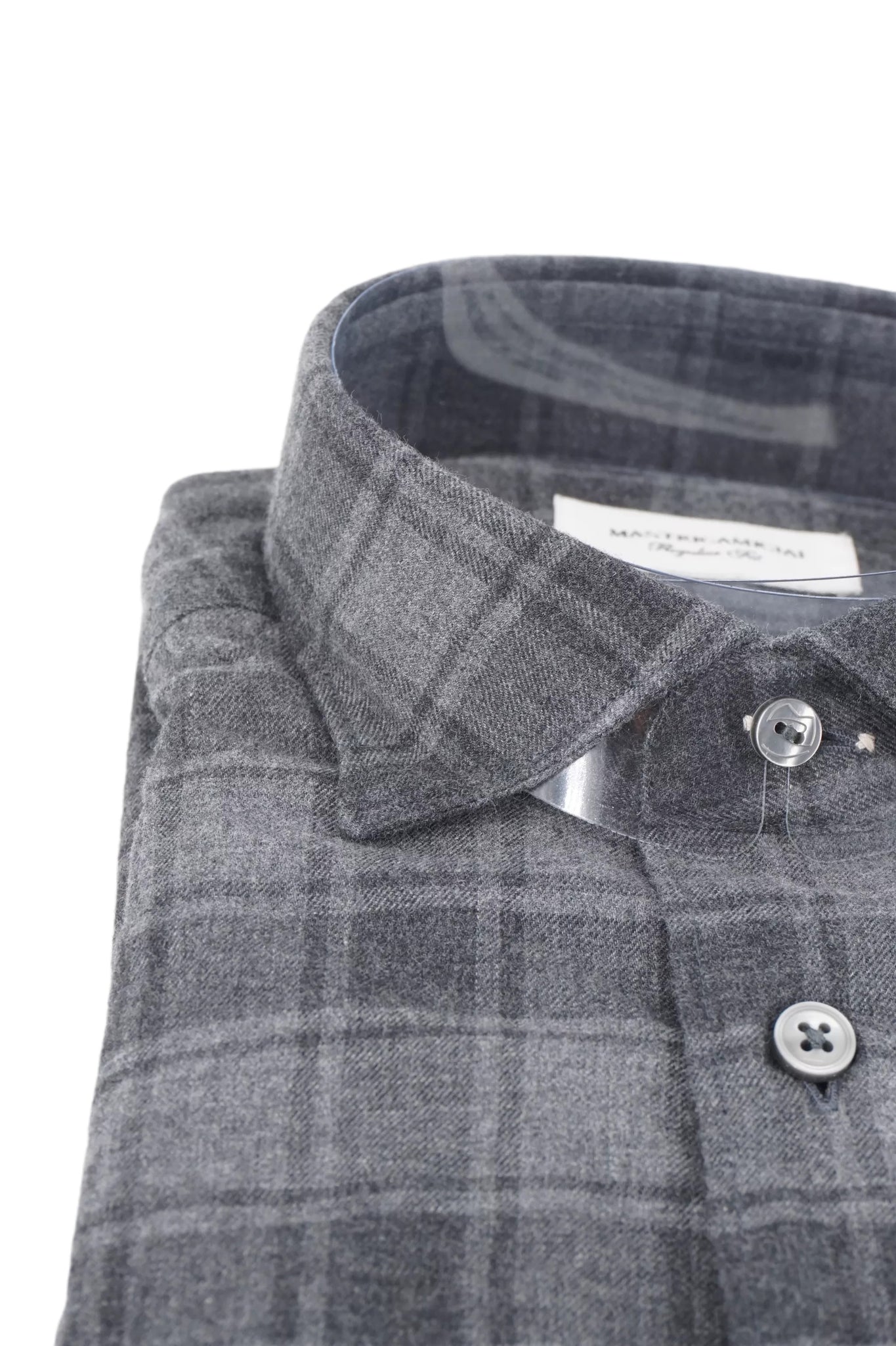 Camicia in Flanella a Fantasia Mastricamiciai / Grigio - Ideal Moda