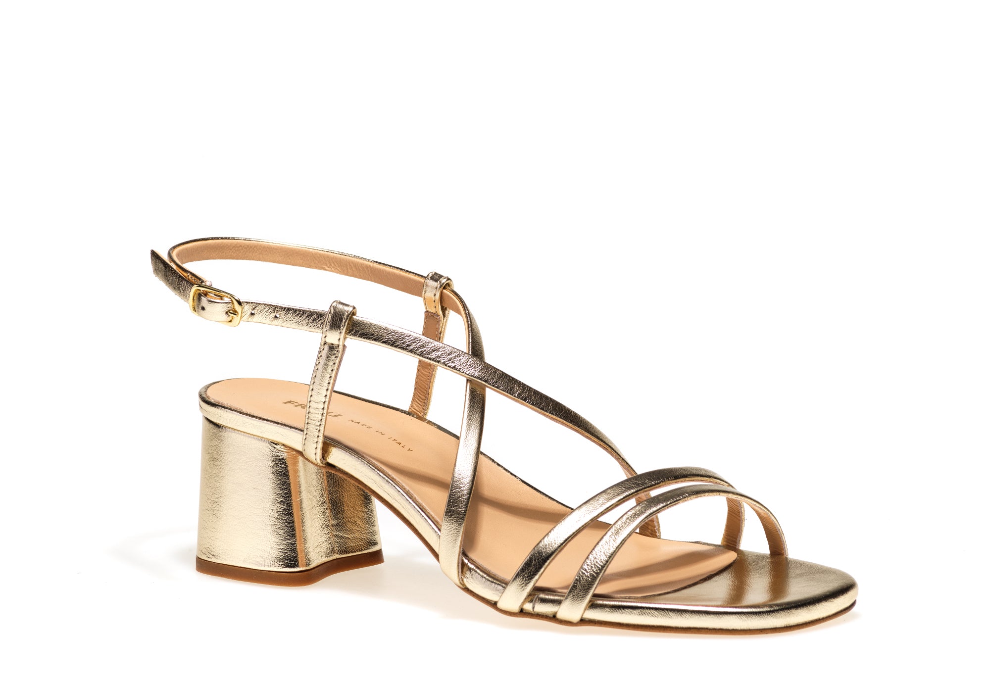 Sandalo Frau a Fascette / Oro - Ideal Moda