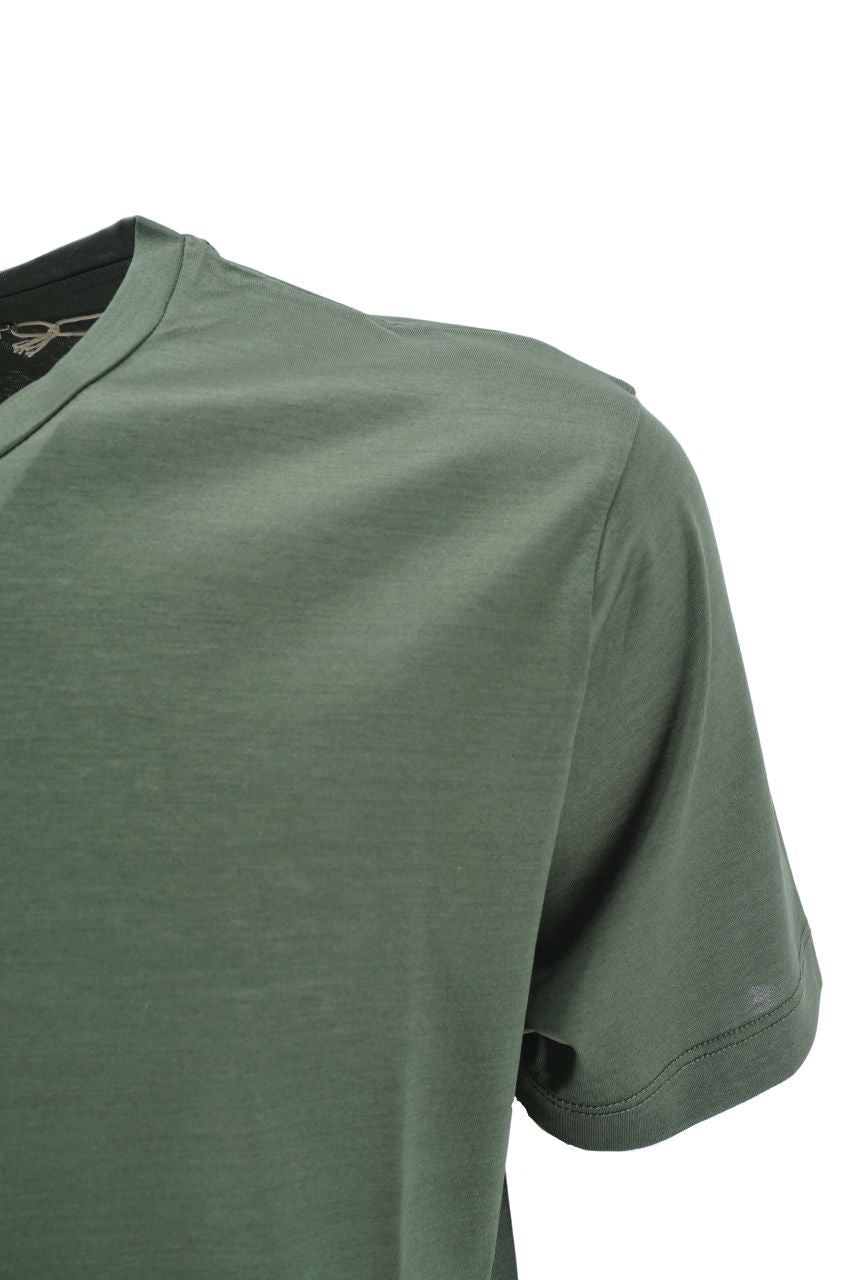 T-Shirt Daniele Fiesoli in Filo di Scozia / Verde - Ideal Moda
