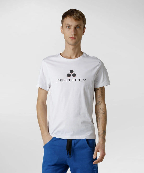 T-Shirt con Stampa Frontale Peuterey / Bianco - Ideal Moda