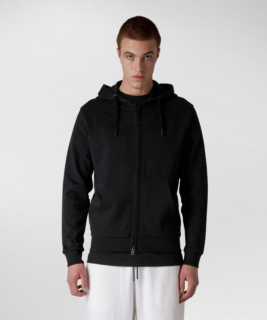 Felpa Peuterey con Cappuccio e zip / Nero - Ideal Moda