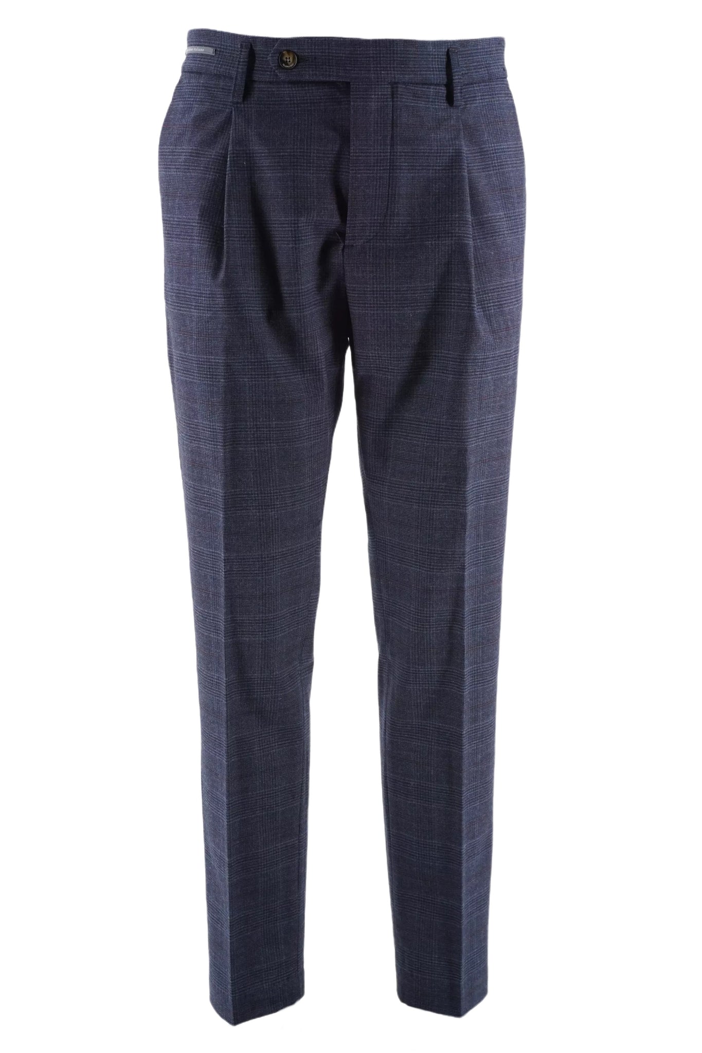 Pantalone a Fantasia con Pence Teleria Zed / Blu - Ideal Moda