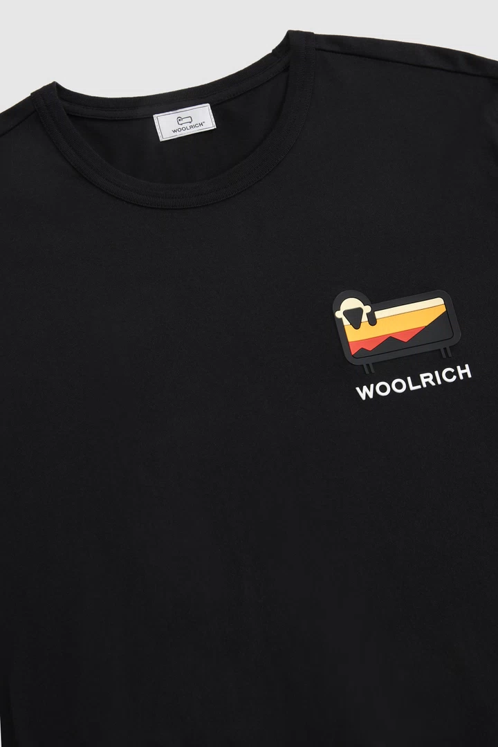 T-Shirt Woolrich con Logo Sheep / Nero - Ideal Moda