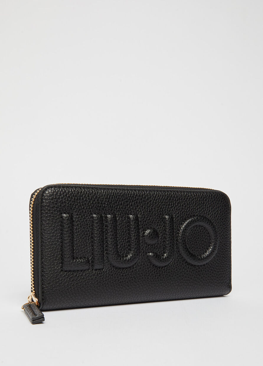 Portafoglio Liu Jo con Logo / Nero - Ideal Moda