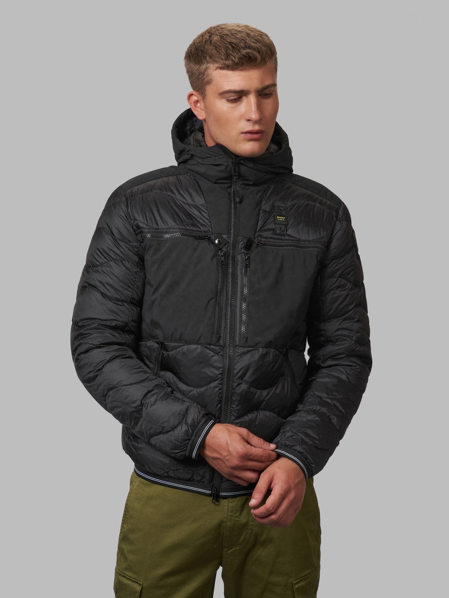 Piumino Blauer a Onde / Nero - Ideal Moda