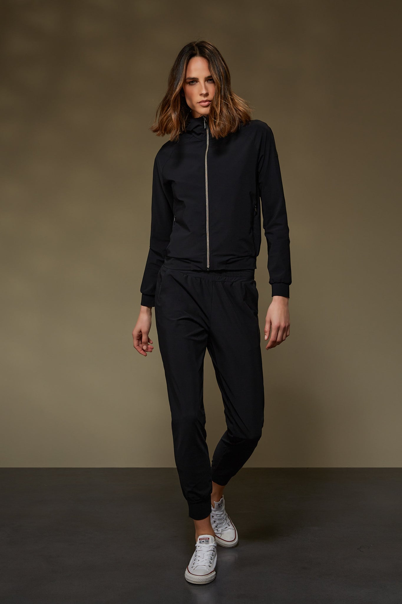Giacca Summer Fleece Hood Lady / Nero - Ideal Moda