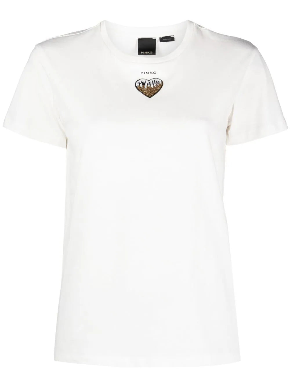 T-Shirt con Ricamo Pinko / Bianco - Ideal Moda