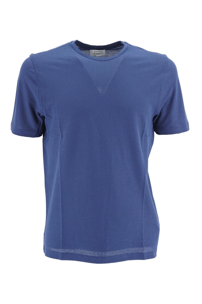 T-Shirt Girocollo Heritage / Blu - Ideal Moda