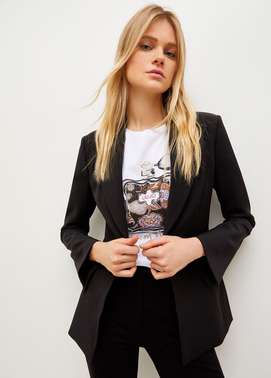Blazer in Tessuto Stretch Liu Jo / Nero - Ideal Moda
