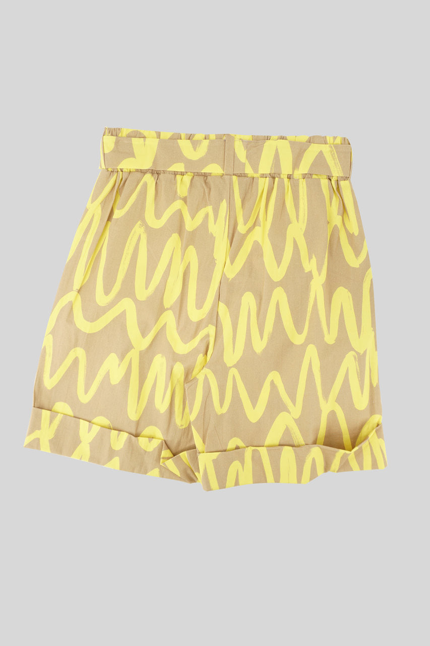 Pantaloncino a fantasia / Giallo - Ideal Moda
