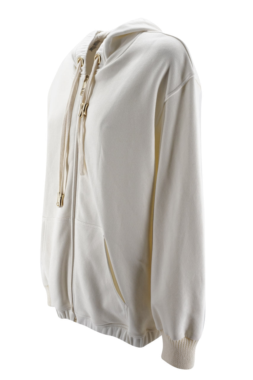 Felpa Jijil con Zip / Bianco - Ideal Moda