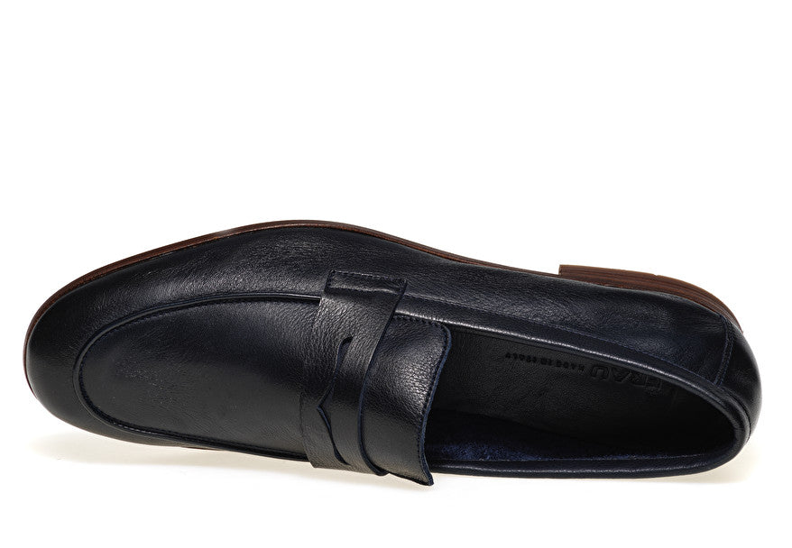 Mocassino Frau in Pelle / Blu - Ideal Moda