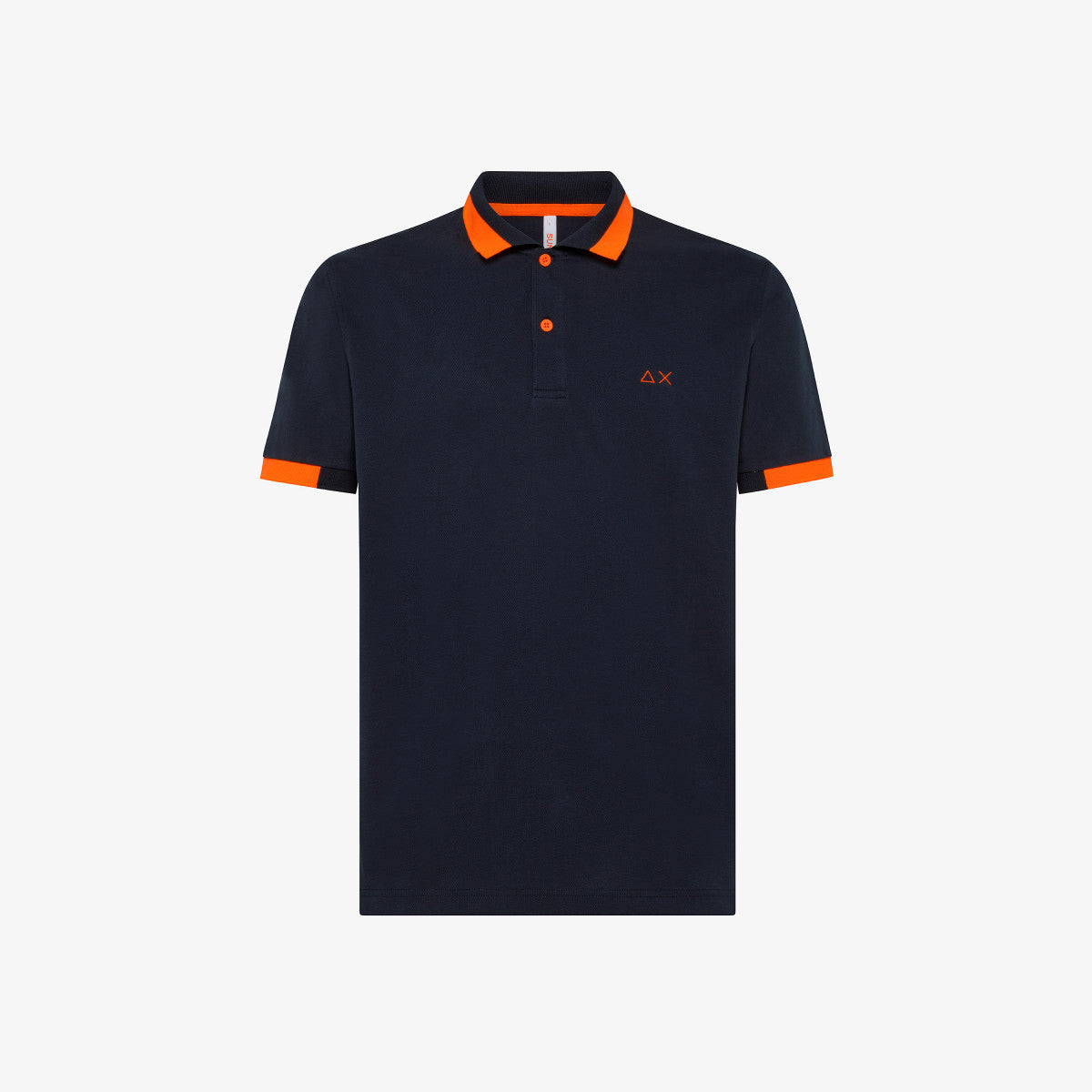 Polo con Contrasti Fluo Sun68 / Blu - Ideal Moda