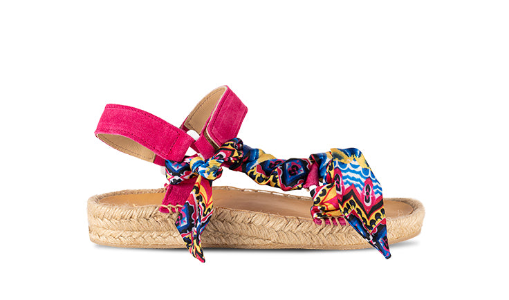 Sandalo Lagoa in Suede / Fucsia - Ideal Moda