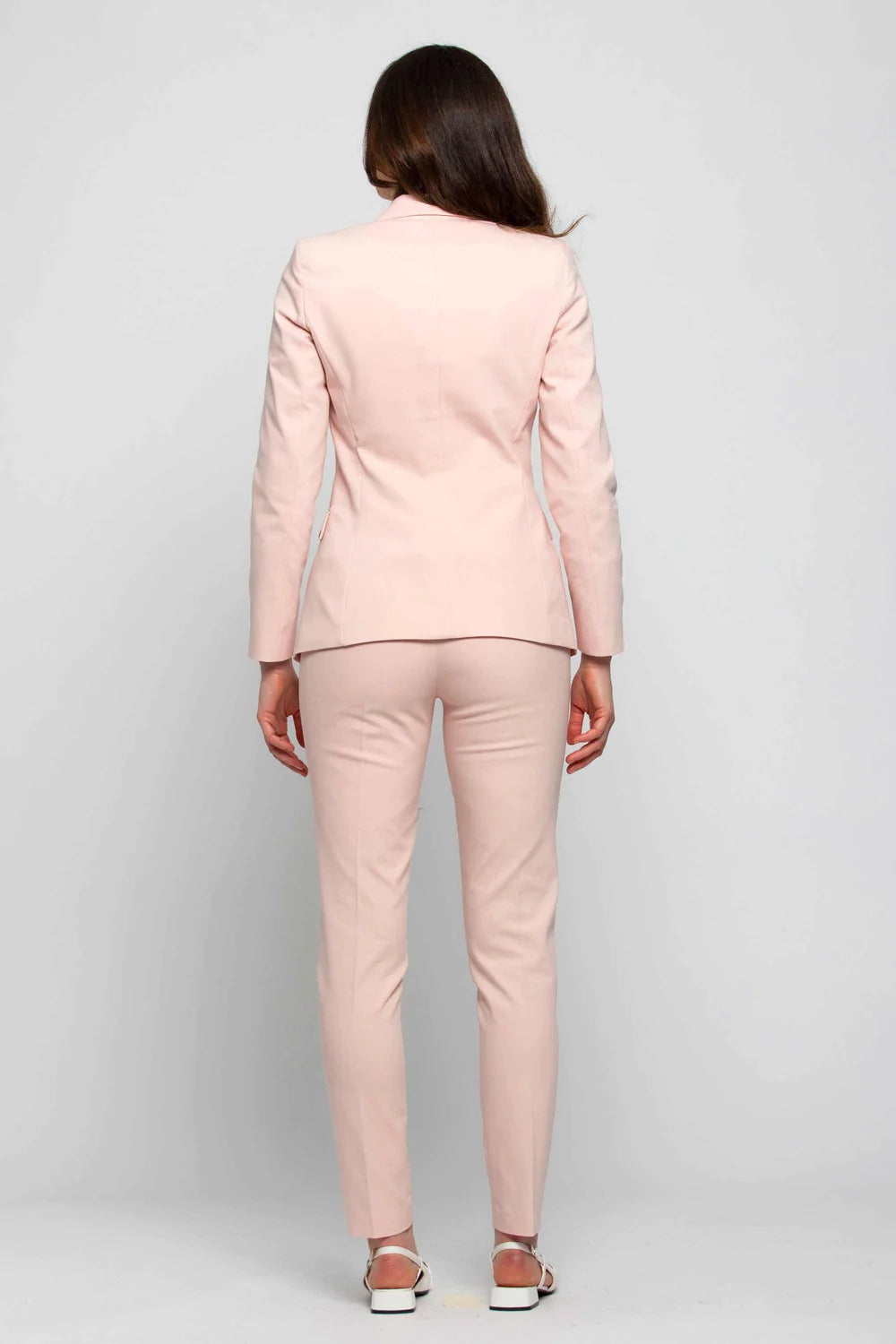 Tailleur Monopetto Slim Fit Kocca / Rosa - Ideal Moda