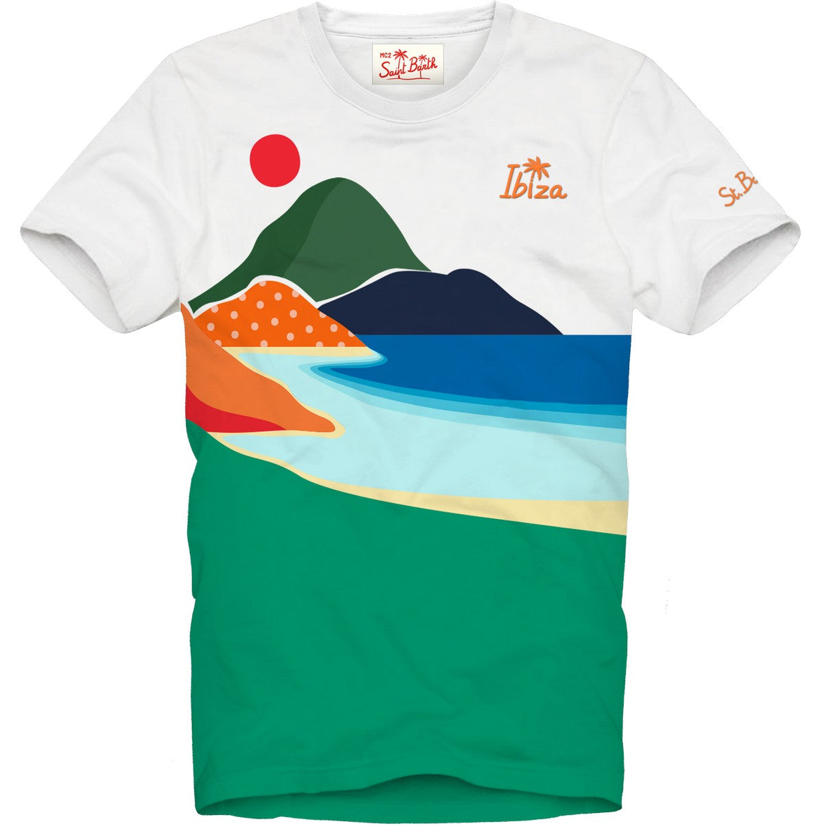 T-Shirt con Stampa Mc2 Saint Barth / Bianco - Ideal Moda