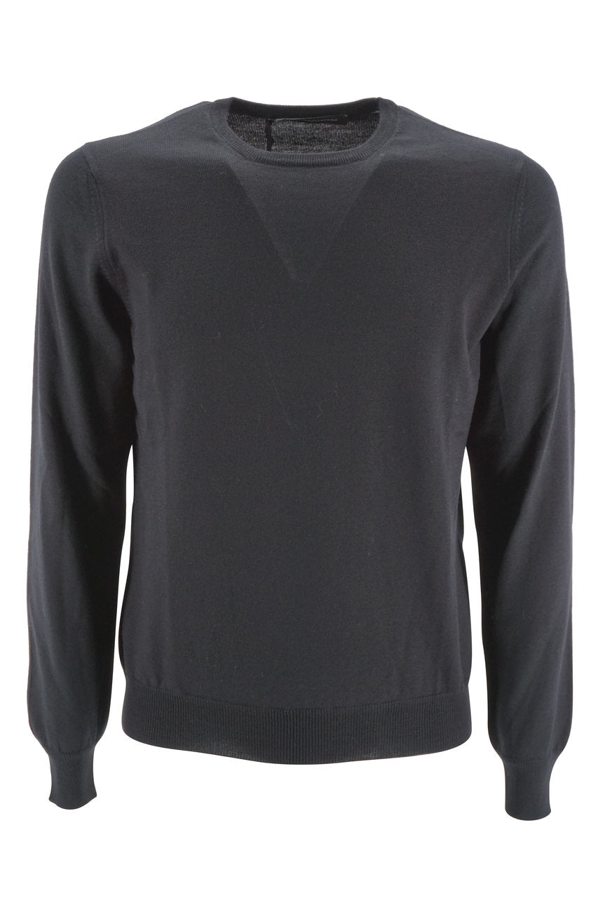 Maglia Tagliatore Girocollo / Nero - Ideal Moda