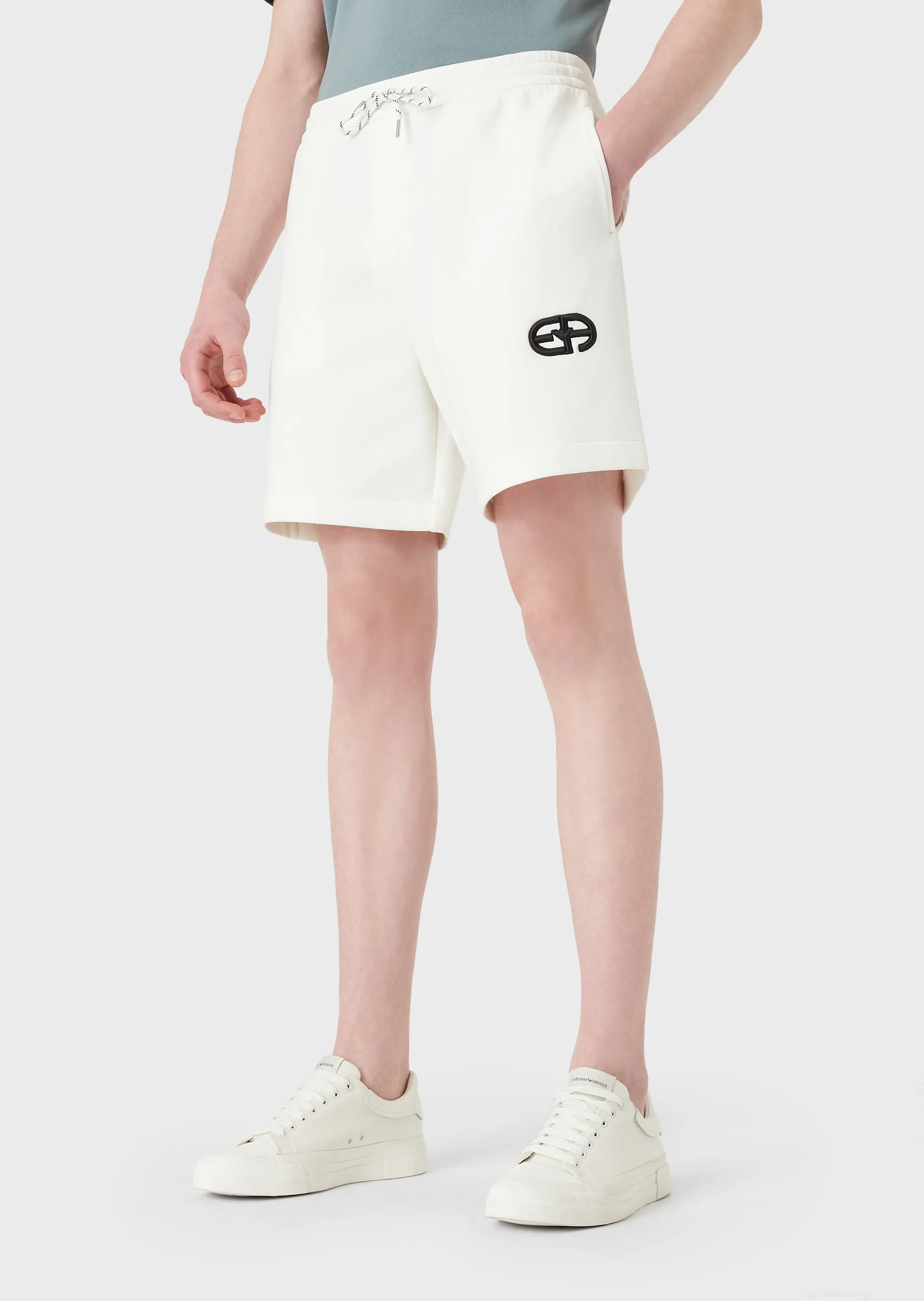Bermuda Emporio Armani in Jersey / Bianco - Ideal Moda