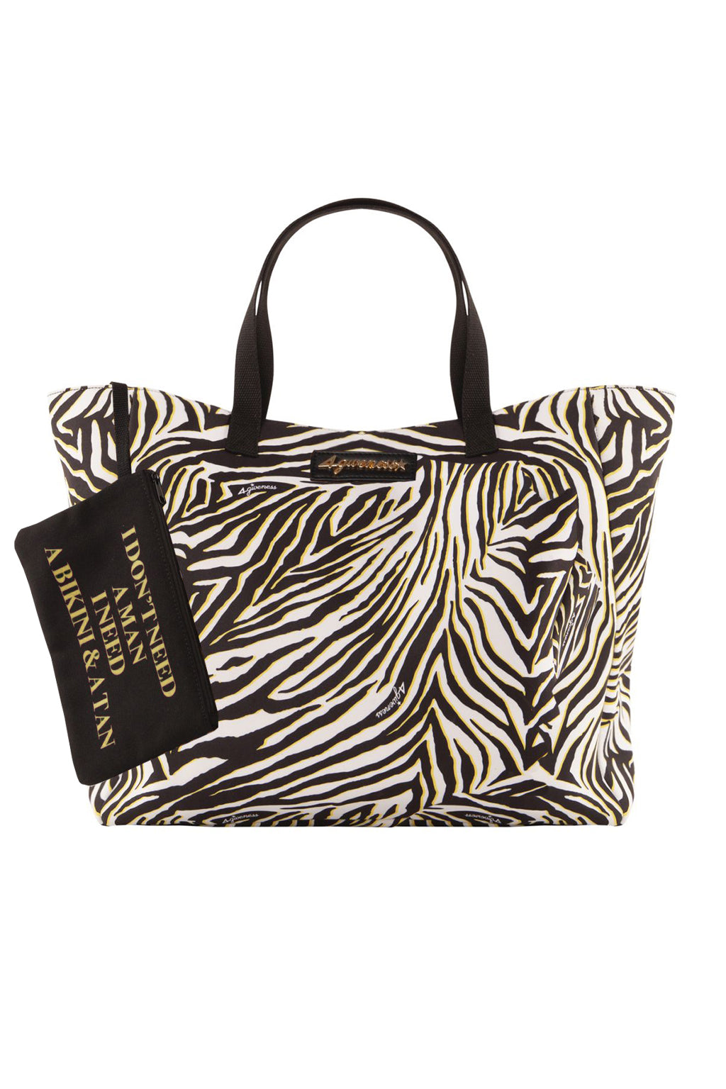 Borsa in neoprene a fantasia / Nero - Ideal Moda