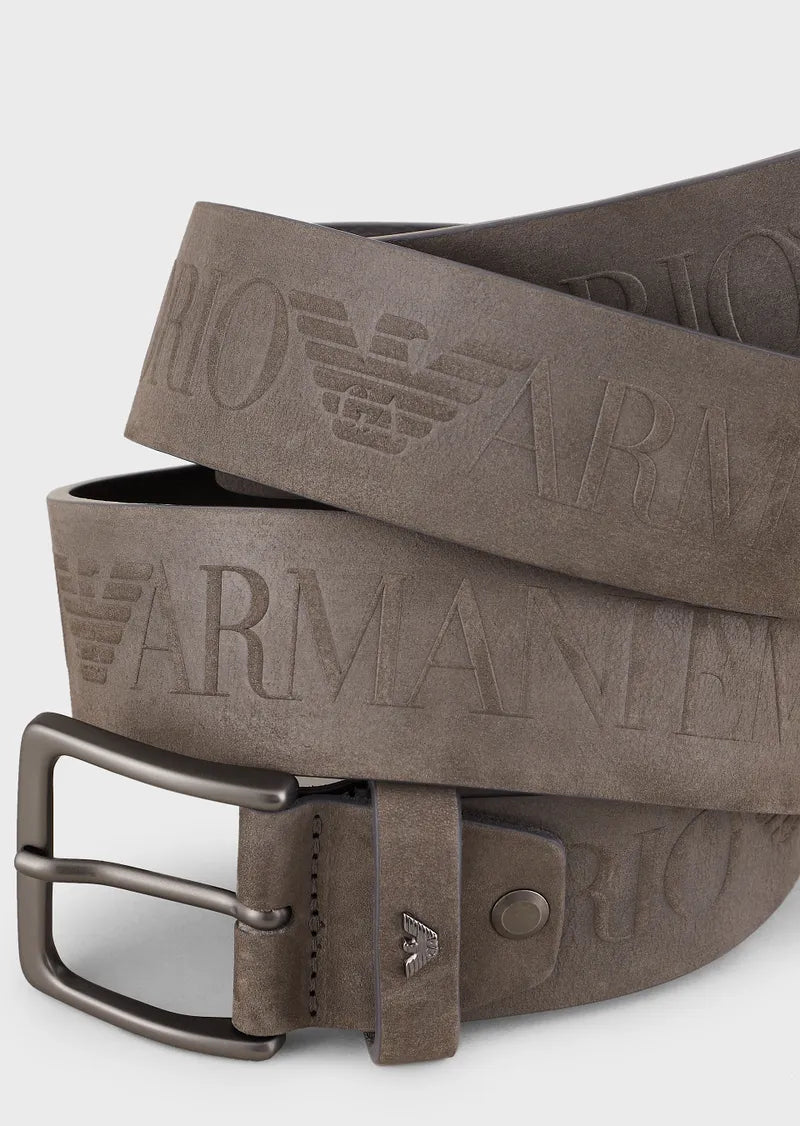 Cintura con Logo Emporio Armani / Marrone - Ideal Moda