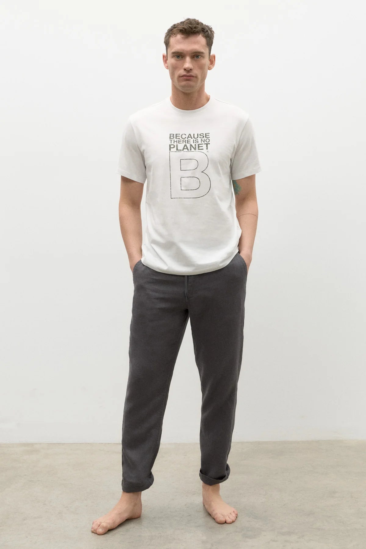 T-Shirt con Logo Ecoalf / Bianco - Ideal Moda
