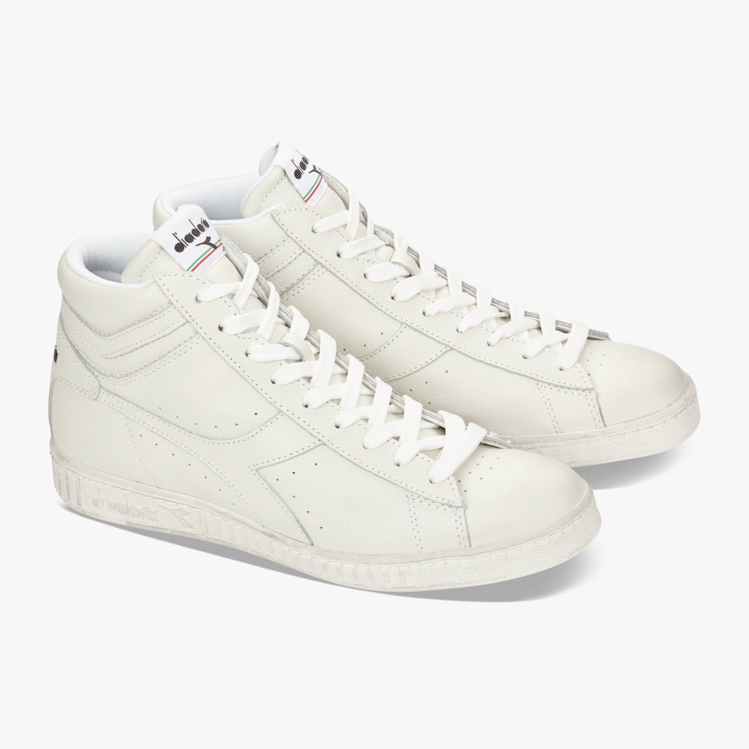 Game L High Waxed Scarpa sportiva / Bianco - Ideal Moda