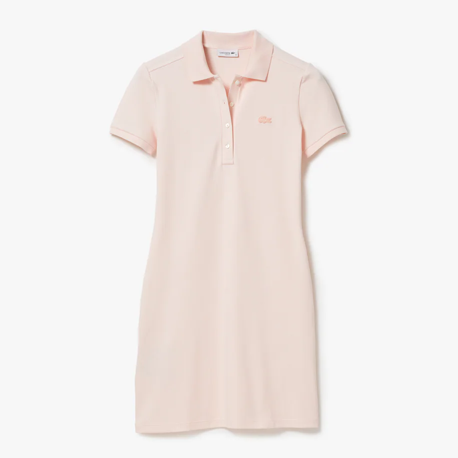 Vestito Lacoste in piquè / Rosa - Ideal Moda