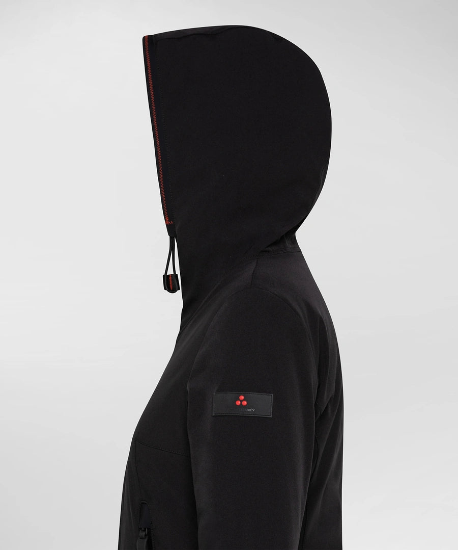 Giubbino Lungo con Cappuccio Peuterey / Nero - Ideal Moda