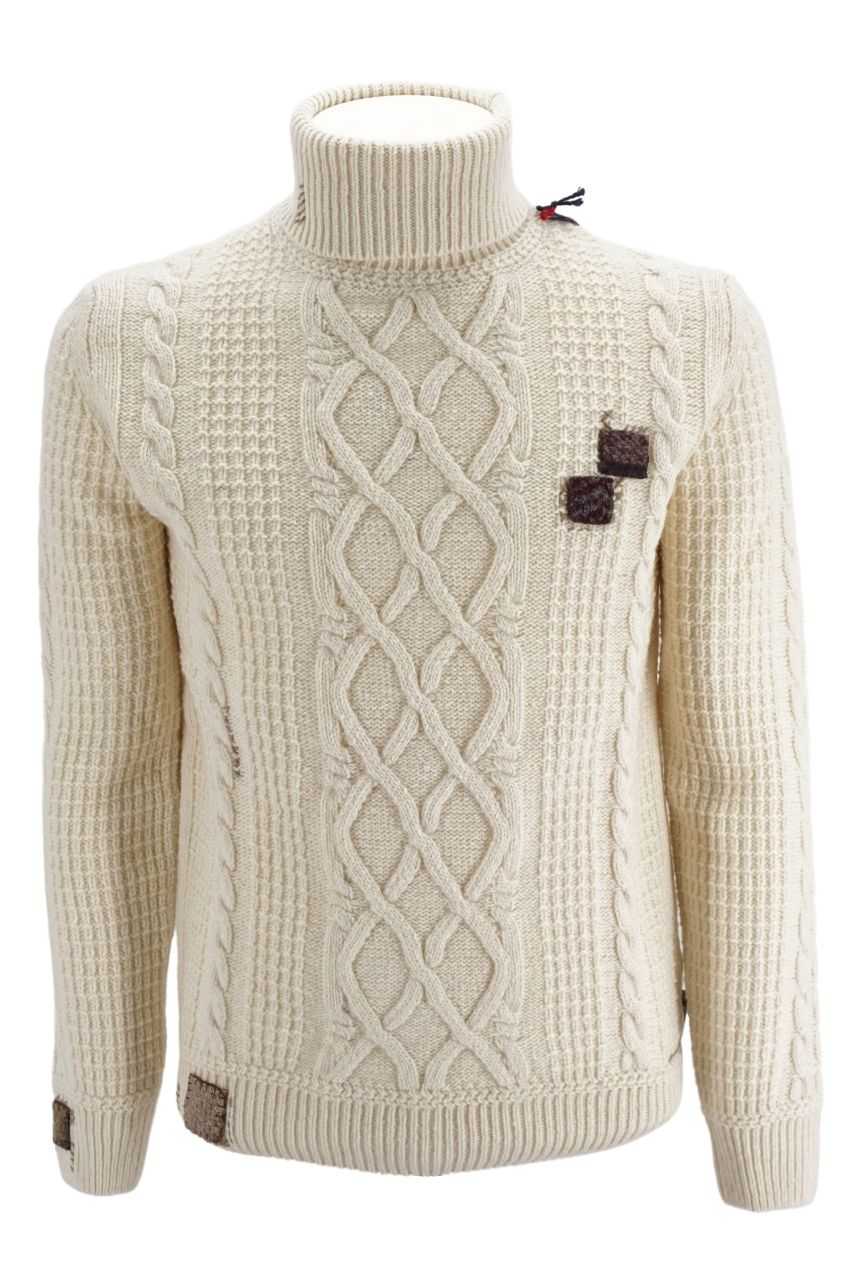 Maglia a Collo Alto Bob / Bianco - Ideal Moda