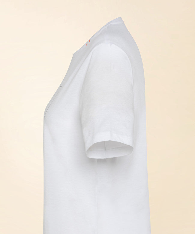 T-shirt con slogan eco sul davanti / Bianco - Ideal Moda