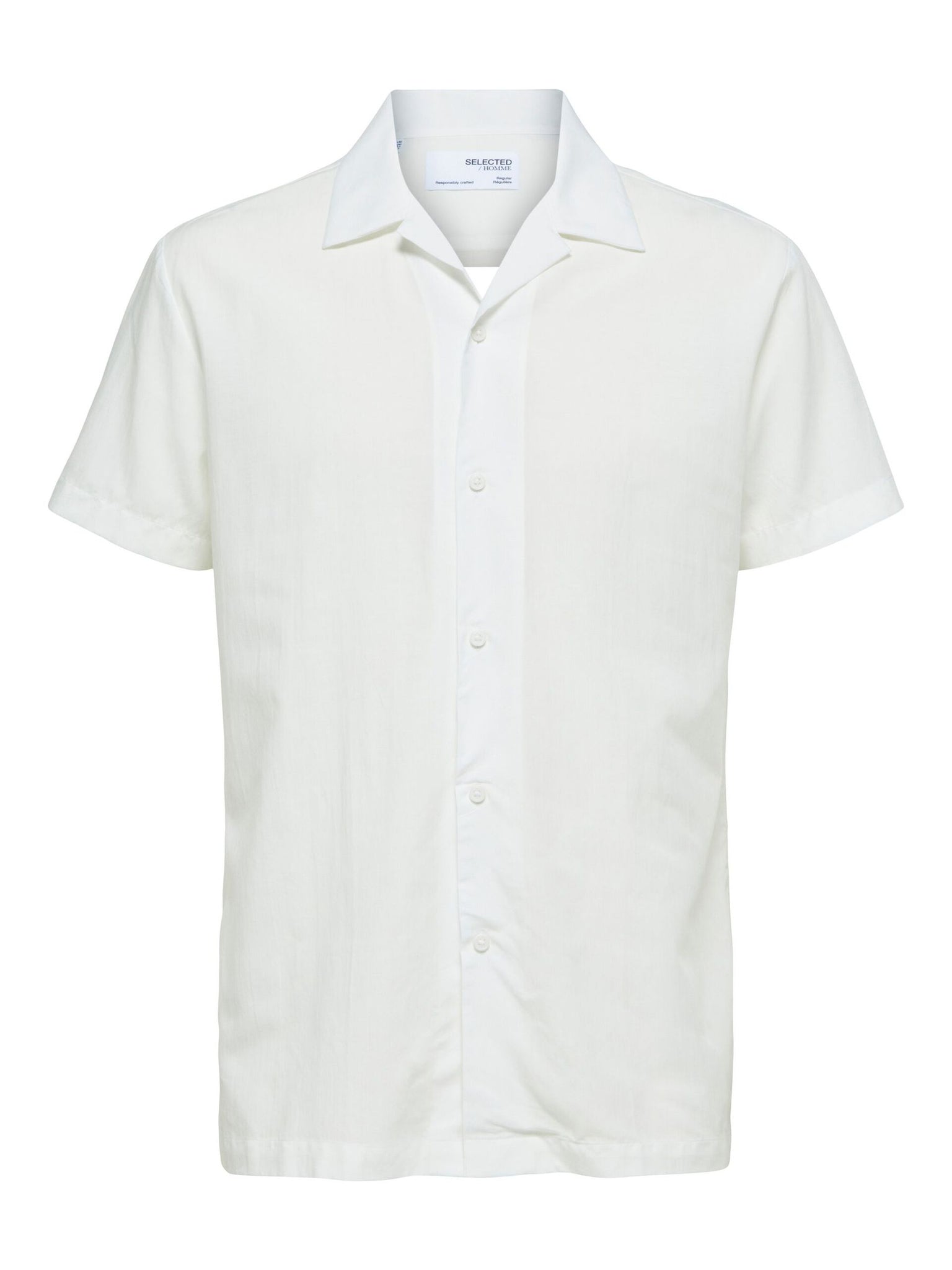 Camicia a Mezze Maniche Selected / Bianco - Ideal Moda