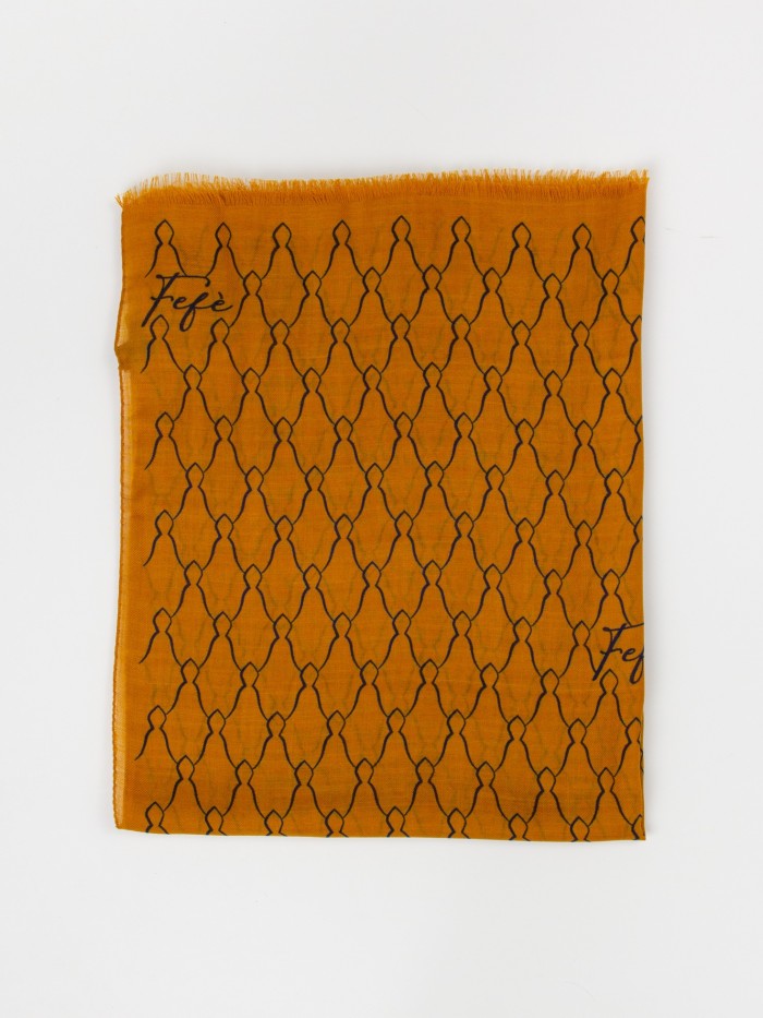 Sciarpa con Fantasia Fefè / Giallo - Ideal Moda