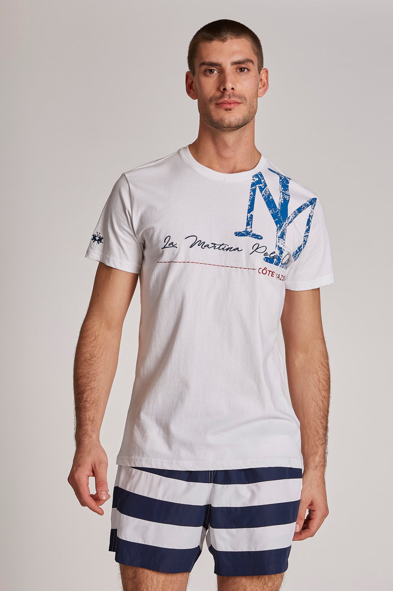 T-Shirt La Martina con Stampa / Bianco - Ideal Moda